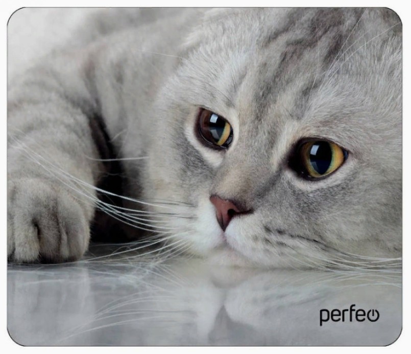 Perfeo Коврик для компьютерной мыши "Cat", Рис.22 (180*220*2 мм), ткань+резиновое основание