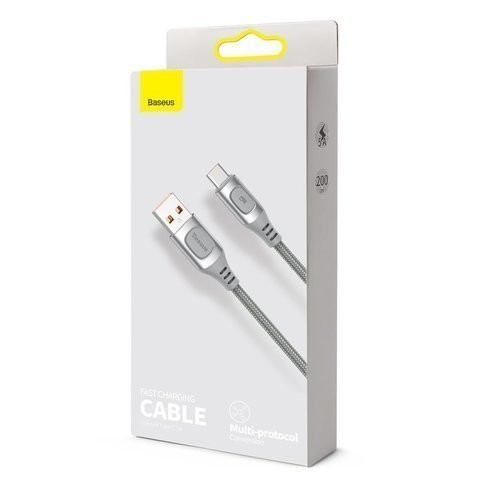 Usb Кабель-зарядка TYPE-C Baseus Multi-protocol 5A 2м (CATSS-B0S) серебристый