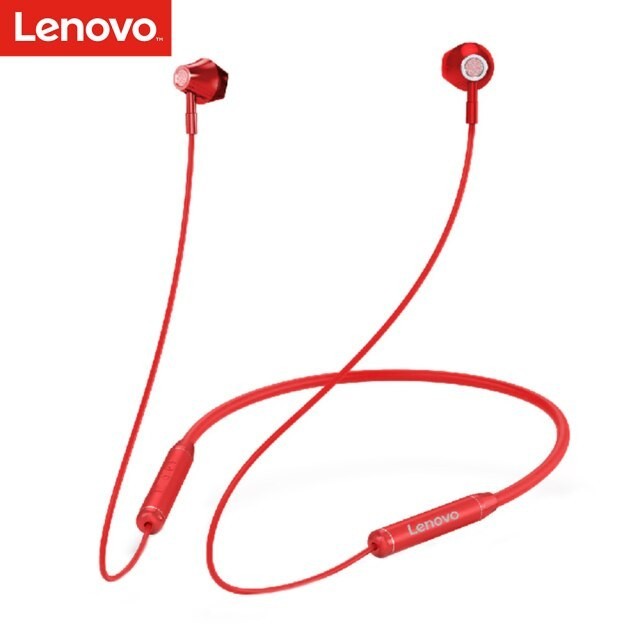 Беспроводные наушники для спорта Lenovo HE06 BT5.0/105mAh/8ч красные