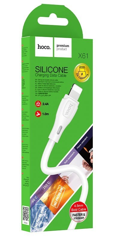 Usb Кабель-зарядка Lightning Hoco X61 Ultimate 1м белый