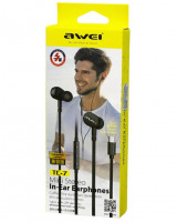 Стереонаушники Awei TC-7 с микрофоном Type-C 1.2м черные