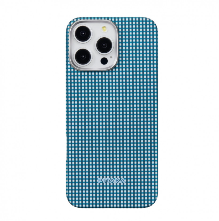 Накладка для i-Phone 16 Pro 6.3" Pitaka Ultra Slim case синяя (Ocean blue)