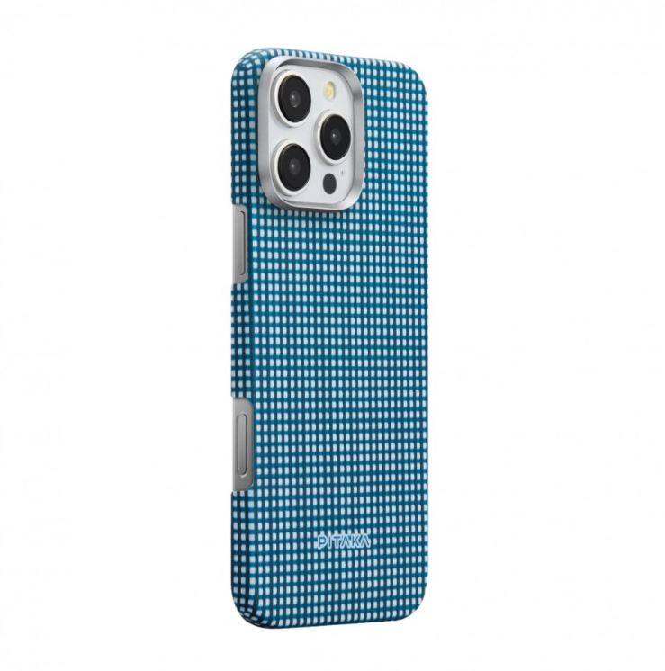 Накладка для i-Phone 16 Pro 6.3" Pitaka Ultra Slim case синяя (Ocean blue)