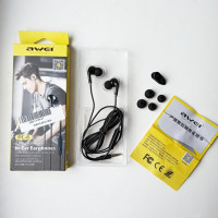 Наушники с микрофоном Awei PC-6 1.2м черные