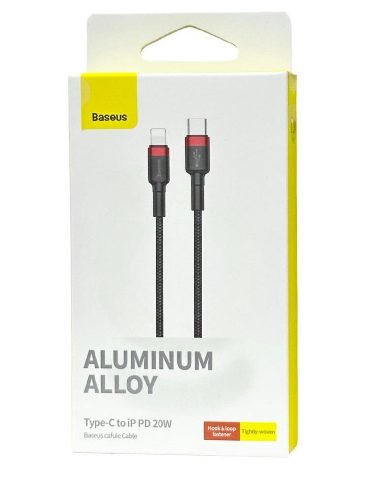 Кабель-зарядка Type-C на Lightning Baseus Cafule 18W 1м CATLKLF-91 красно-черный