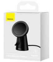 Беспроводное зарядное устройство Baseus Simple Magnetic Stand Wireless CCJJ000001 черное