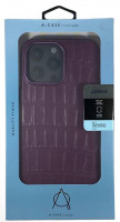 Чехол-накладка для i-Phone 14 Pro Max A-Case Jawan кожаная фиолетовая