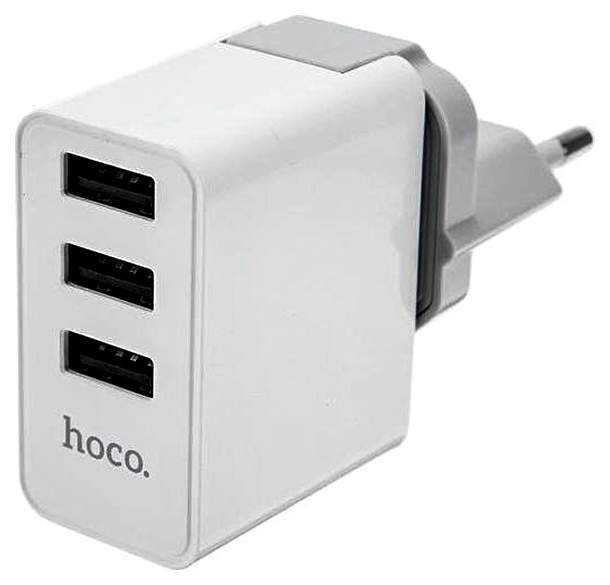 Сетевое зар. устр. Hoco C20 2,4A 3USB белое