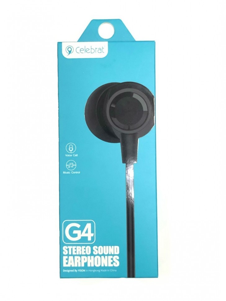 Наушники с микрофоном Celebrat G4 1.2м черные