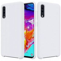 Накладка для Samsung Galaxy A70 Silicone cover белая