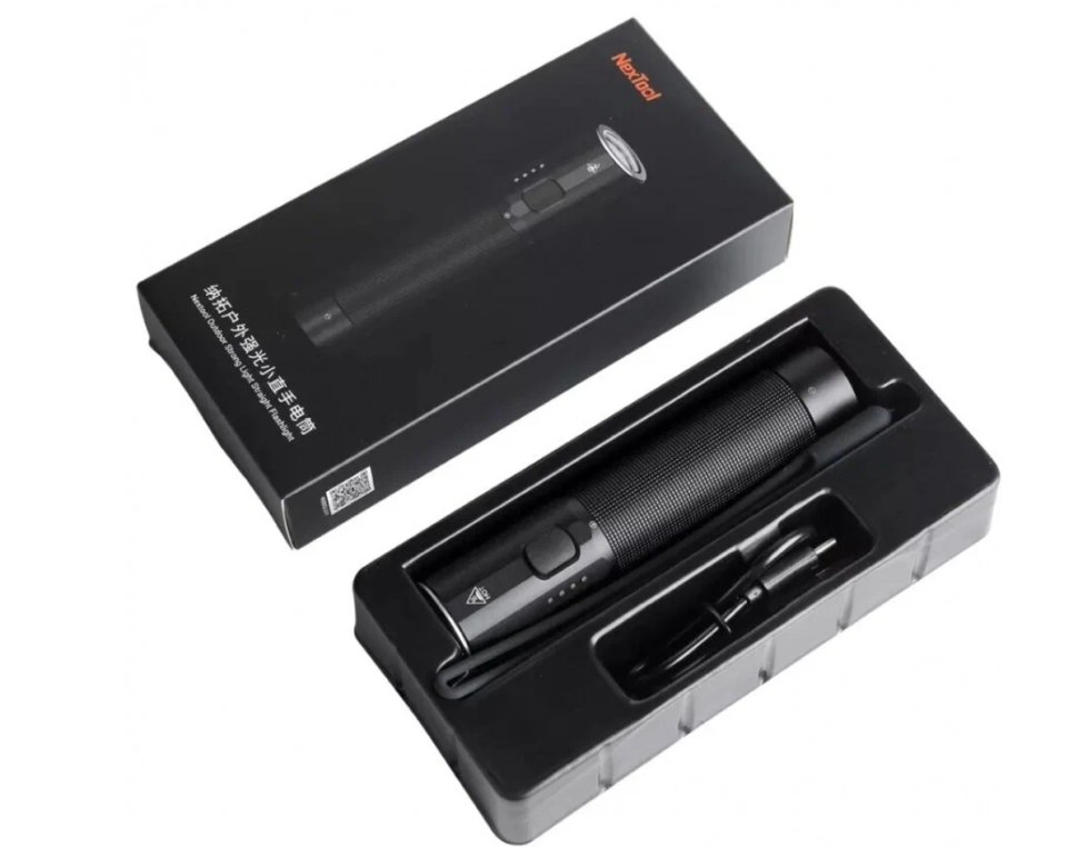 Маленький фонарик Xiaomi NexTool Mini Tactical Flashlight 1200lm IPX4 (NE20069) черный
