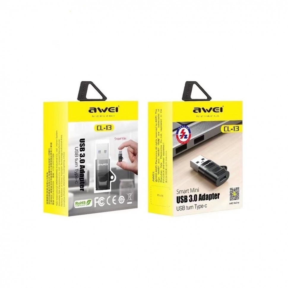 Переходник USB наType-C Awei CL-13 черный