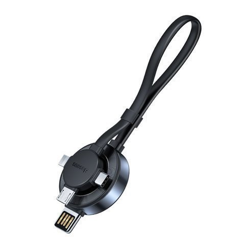 Usb Кабель-зарядка Micro+Lightning+Type-C Baseus Star Ring 1.2м (CA1T4-J0G) чёрный
