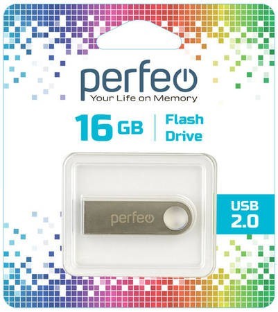 USB флеш накопитель Perfeo 16GB M07 металлическая