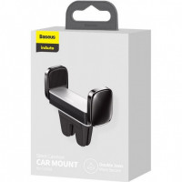 Держатель в автомобиль в воздуховод на зажимах Baseus Steel Cannon Air (SUGP-0S) серебристый