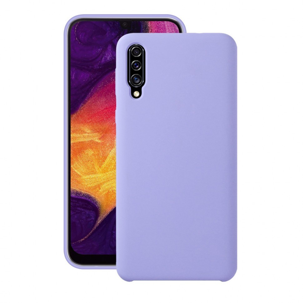Накладка для Samsung Galaxy A70 Silicone cover лаванда