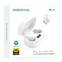 Беспроводные наушники TWS Borofone BW06 BT5.1/30mAh/3ч белые