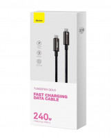 Кабель-зарядка Type-C на Type-C Baseus Tungsten 240W 1м (CAWJ040001) черный