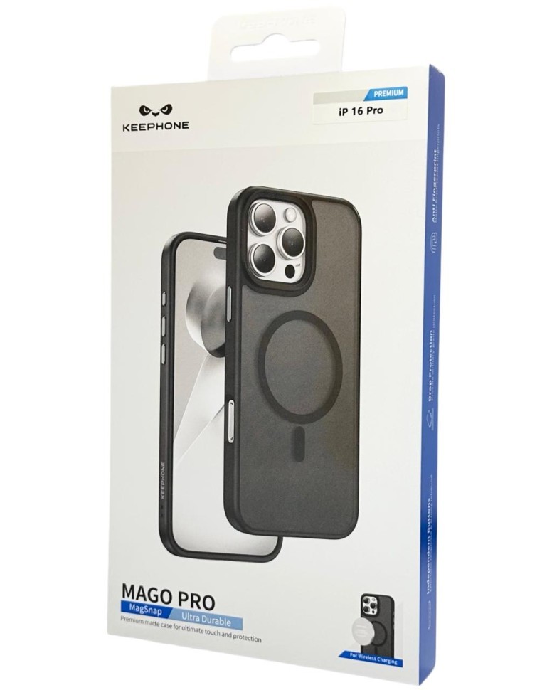 Накладка для i-Phone 16 Pro Keephone Mago Pro MagSnap черный