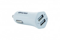 Автомобильное заряд. устр. Awei 2USB 3.4A C-300 белое