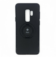 Чехол-накладка для Samsung Galaxy S9+ силикон iface с держателем чёрный