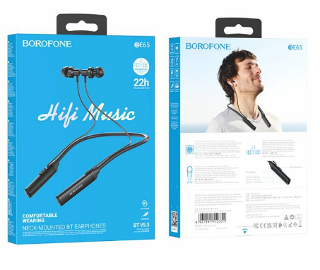 Беспроводные наушники для спорта TWS Borofone BE65 черные