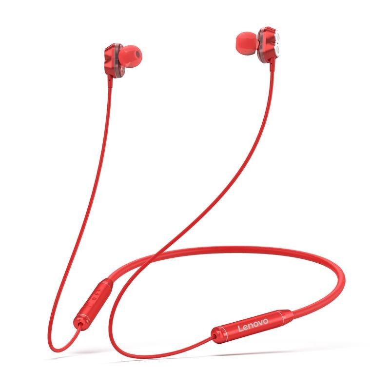 Беспроводные наушники для спорта Lenovo HE08 красные