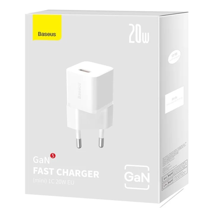 Сетевое зар. устр. Baseus GaN5 Fast Charger 1C 20W (CCGN050102) белое