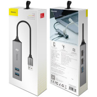 Переходник Baseus Cube USB на 3xUSB 3.0+2xUSB 2.0 (CAHUB-C0G)