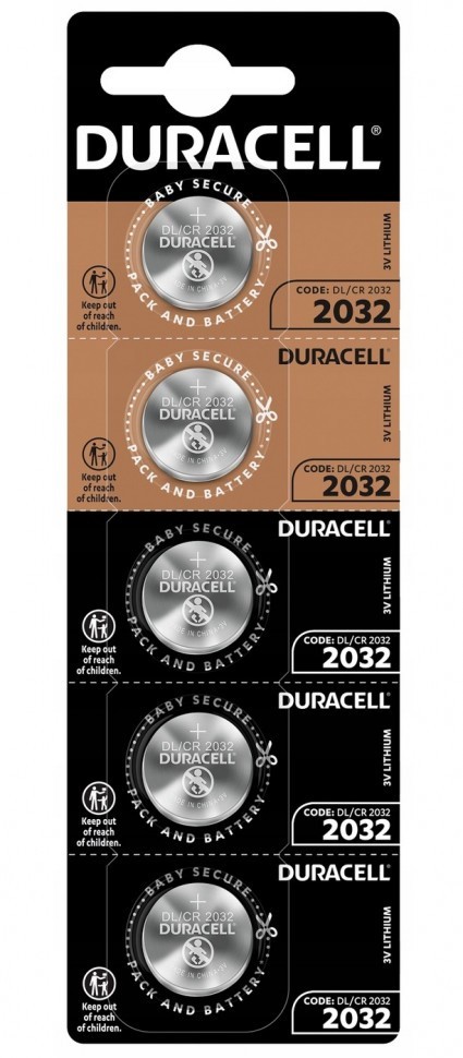 Литиевый элемент питания Duracell CR2032/BL5