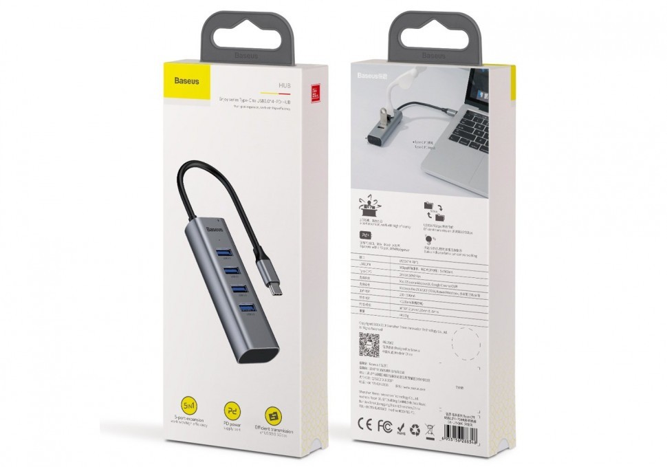 Переходник Baseus Enjoy USB на 4xUSB 3.0 (CAHUB-Q0G)