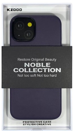 Накладка для i-Phone 15 K-Doo Noble кожаная фиолетовая