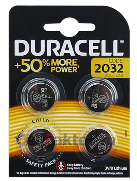 Литиевый элемент питания Duracell CR2032/BL4