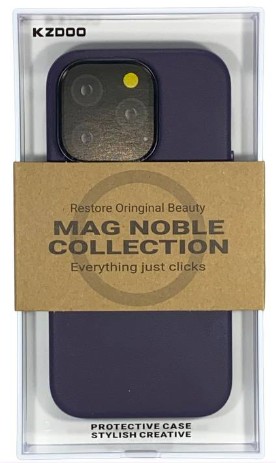 Накладка для i-Phone 14 Pro K-Doo Mag Noble кожаная фиолетовая
