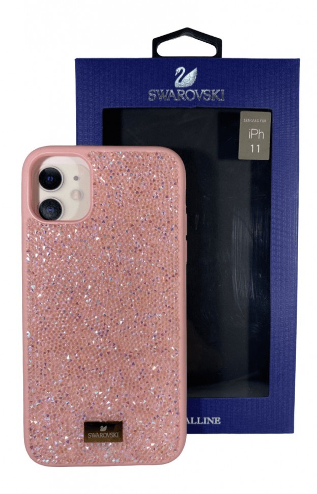 Накладка для i-Phone 11 6.1" Swarovski розовый