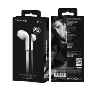 Наушники с микрофоном Borofone BM23 Bright Sound 1.2м плоские белые