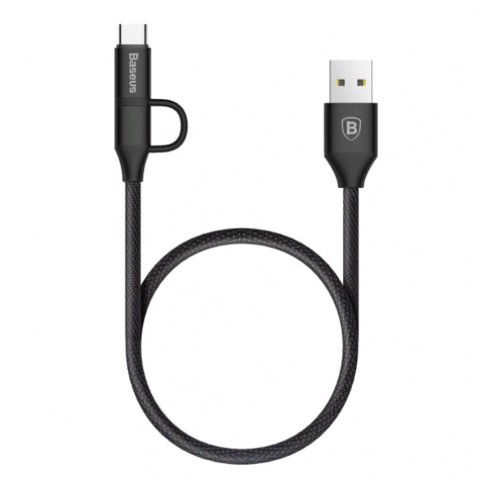 Usb Кабель-зарядка Micro+Type-C Baseus Yiven 1м (CAMTYW-01) чёрный