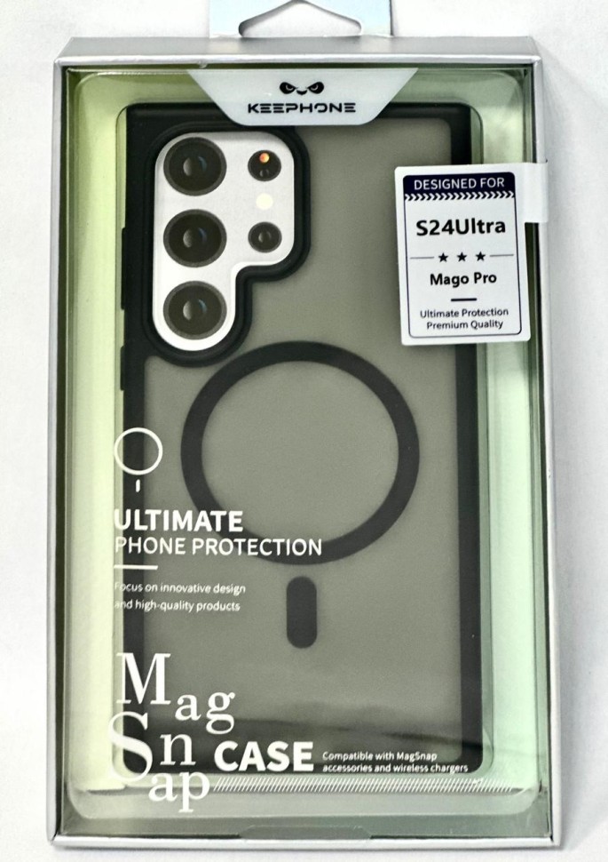 Накладка для Samsung Galaxy S24 Ultra Keephone Mago Pro Magsafe матовый черный
