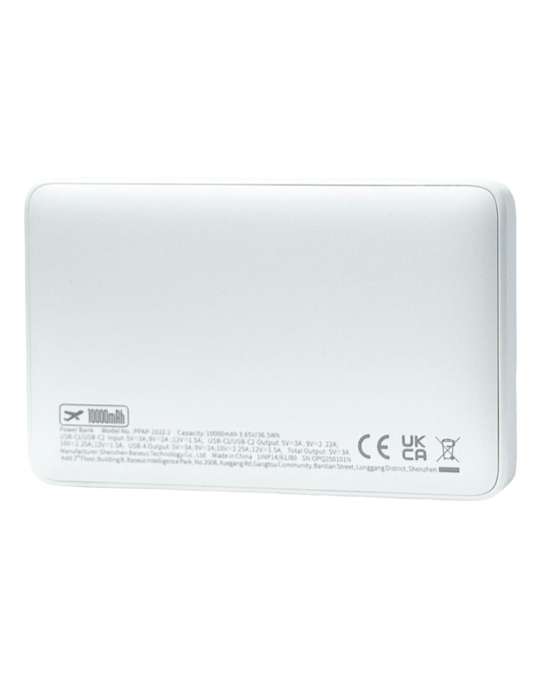 Powerbank Baseus EnerFill FP21 10000mAh 3A 1USB/2C (P1008210D213-00) белый
