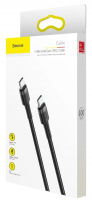 Usb Кабель-зарядка TYPE-C на TYPE-C Baseus Cafule PD2.0 1м (CATKLF-GG1) серо-черный