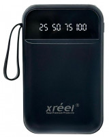 Powerbank Xreel 10000mAh 2USB/1USB-C с проводом Type-C/Lightning/Micro черный