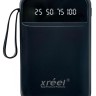 Powerbank Xreel 10000mAh 2USB/1USB-C с проводом Type-C/Lightning/Micro черный