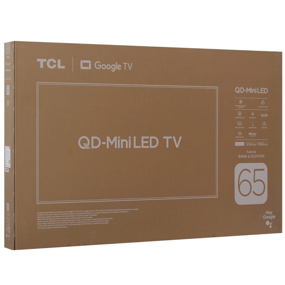 Телевизор TCL QLED 65C7K 2026 RU (4K Ultra HD 3840x2160, Google TV) черный