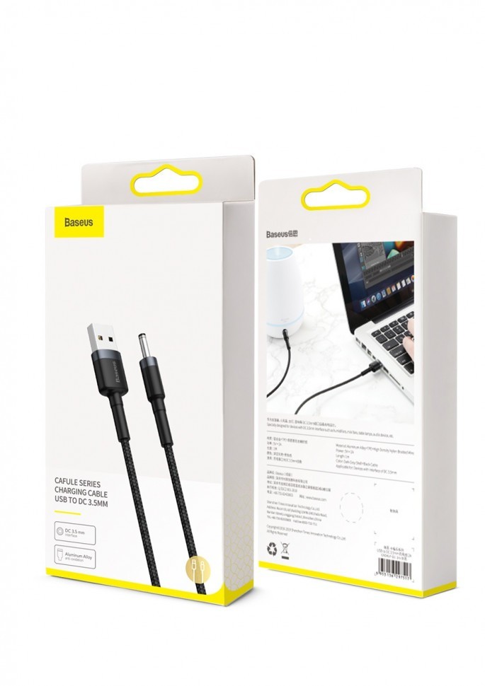 Usb Кабель Baseus Cafule USB на DC 3.5mm 1м (CADKLF-G1) черный