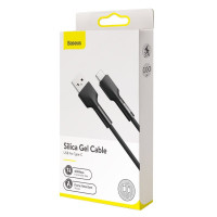 Usb Кабель-зарядка TYPE-C Baseus Silica 2.4A 1м (CATGJ-01) чёрный