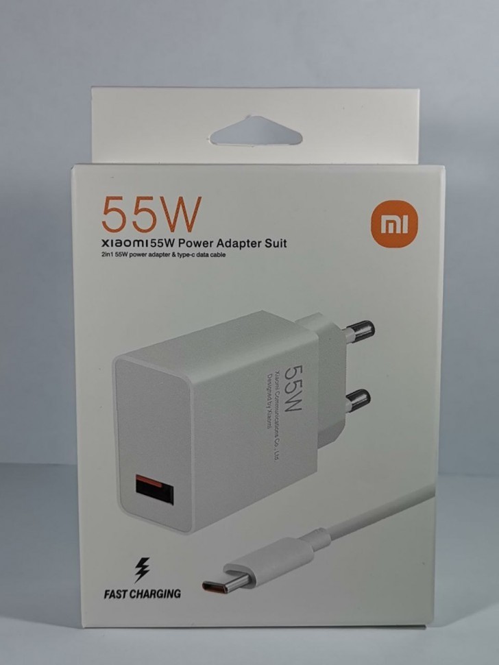 Сетевое зарядное устройство Xiaomi MI 1USB 55W с проводом Type-C (MDY-12-EQ) белое