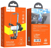 Держатель в автомобиль в воздуховод Hoco CA102 с зажимом черный