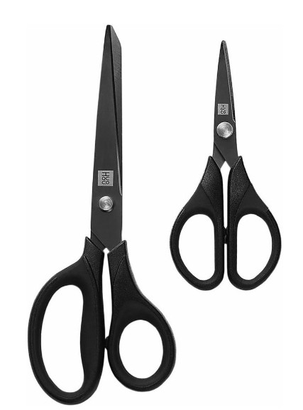 Набор ножниц с титановым покрытием Xiaomi HuoHou (2шт) (HU0030) черные