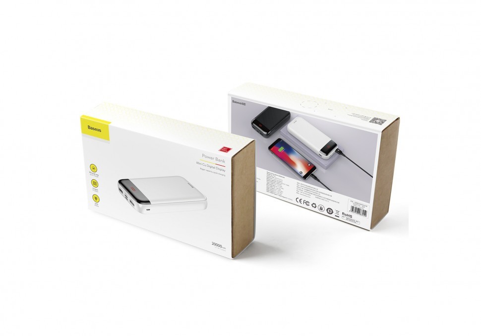 Powerbank Baseus Mini Cu 20000mAh 2xUSB PPALL-CKU02 белый