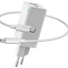 Сетевое зар. устр. Baseus GaN Mini Quick Charger 1USB+1C 45W (CCGAN-Q02) белое
